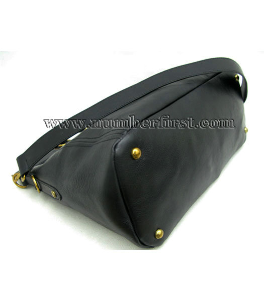 Prada Black Calfskin Leather Tote Messenger Bag-3