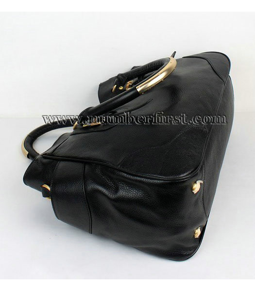 Prada Black Calfskin Tote Bag-2