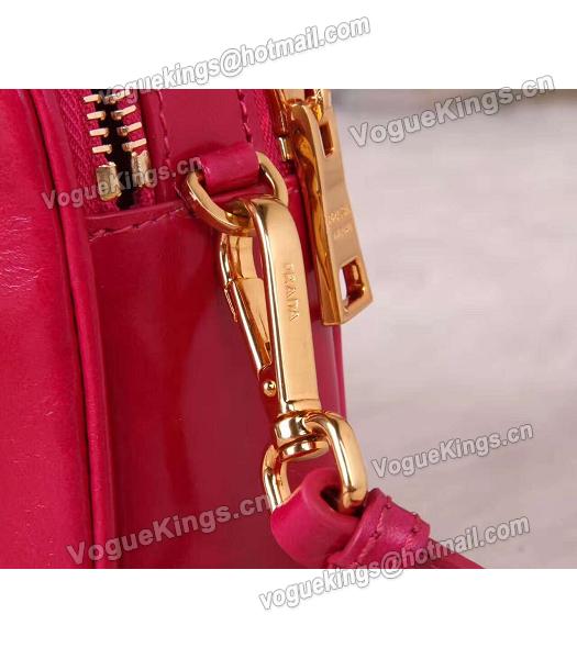Prada BN1678 Oil Wax Leather Small Shoulder Bag Red-2