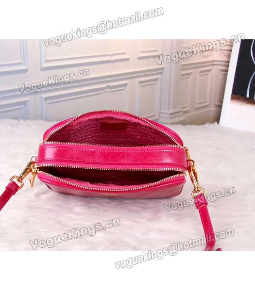 Prada BN1678 Oil Wax Leather Small Shoulder Bag Red-4