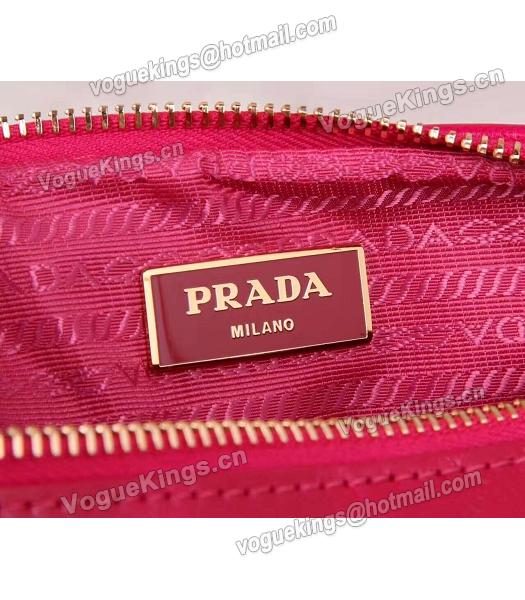 Prada BN1678 Oil Wax Leather Small Shoulder Bag Red-5