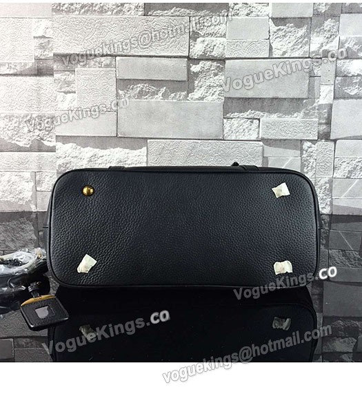 Prada BN2967 Black Litchi Veins Calfskin Leather Tote Bag-1