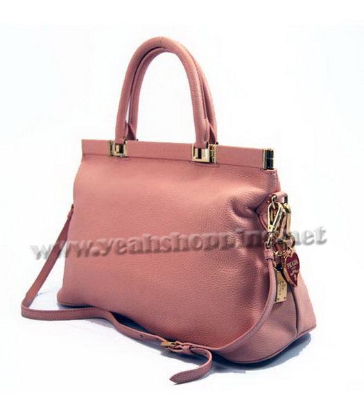 Prada Boston Tote Shoulder Zip Bag in Pink Leather-2