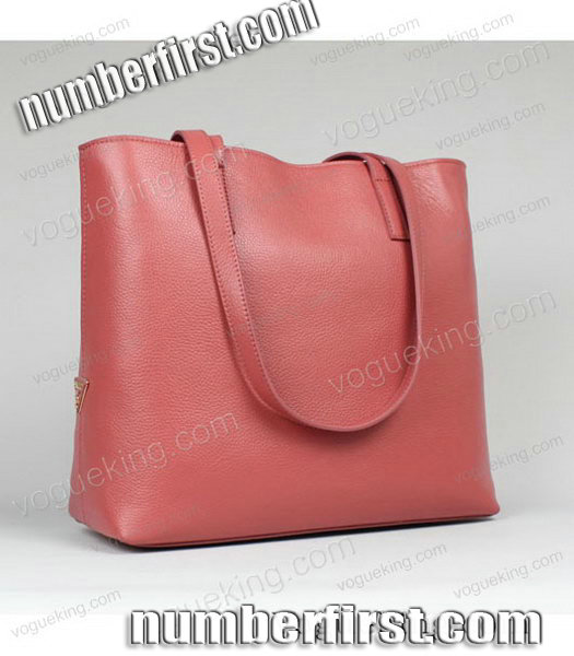 Prada Calfskin Leather Shopper Bag Peach-2