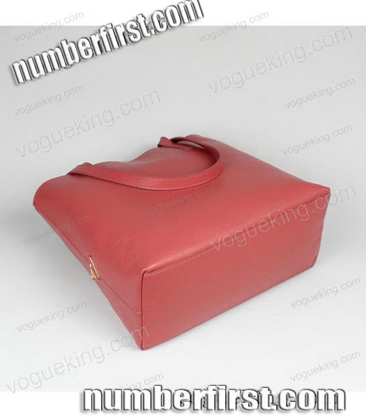 Prada Calfskin Leather Shopper Bag Peach-3