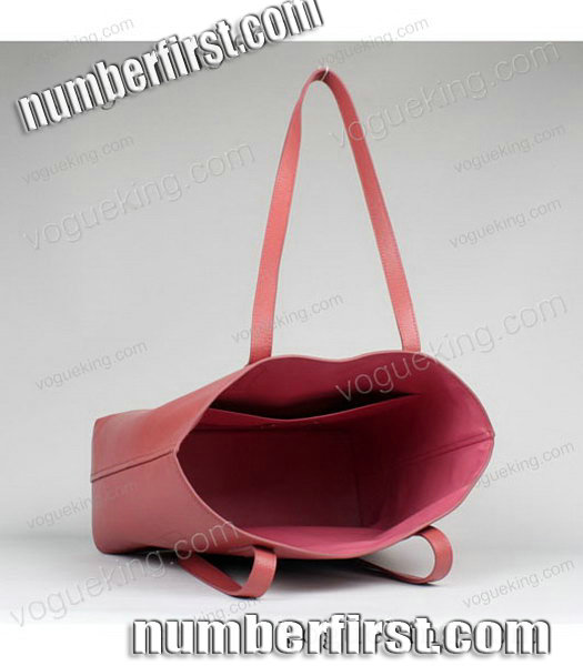 Prada Calfskin Leather Shopper Bag Peach-6