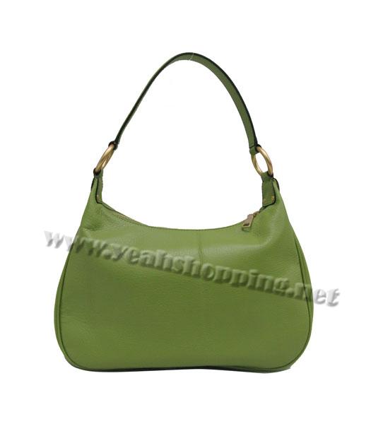 Prada Calfskin Leather Shoulder Bag Light Green-1