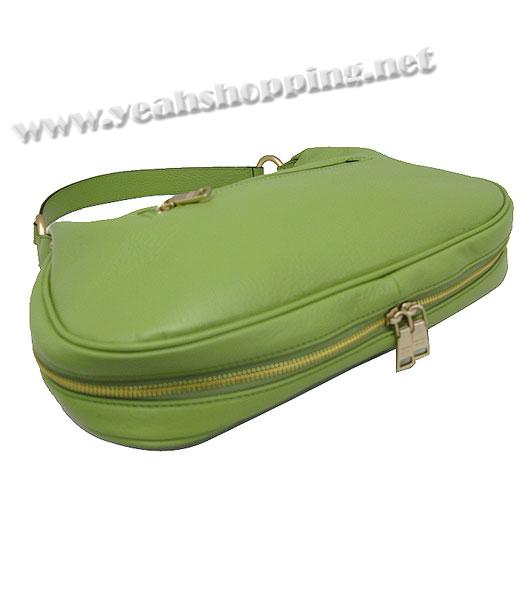 Prada Calfskin Leather Shoulder Bag Light Green-3