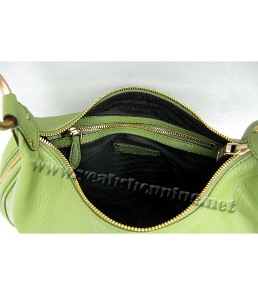 Prada Calfskin Leather Shoulder Bag Light Green-4