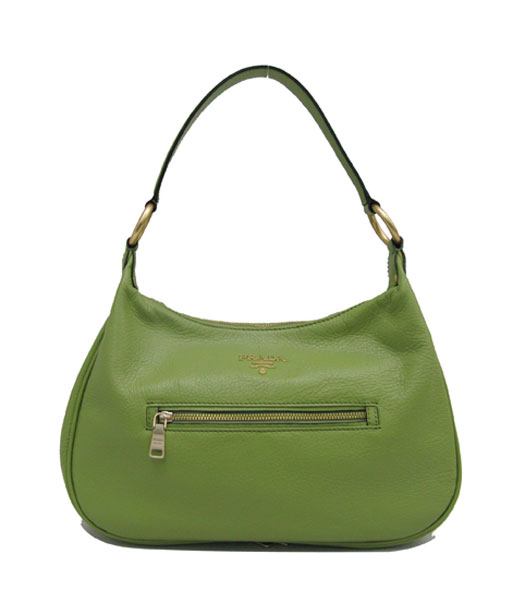 Prada Calfskin Leather Shoulder Bag Light Green