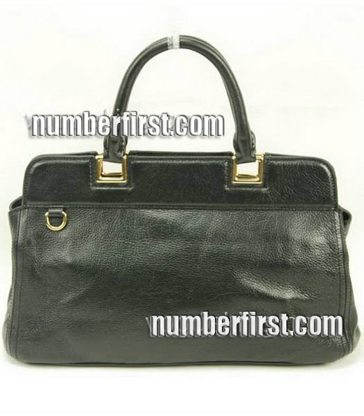 Prada Calfskin Leather Shoulder Tote Bag Black-1