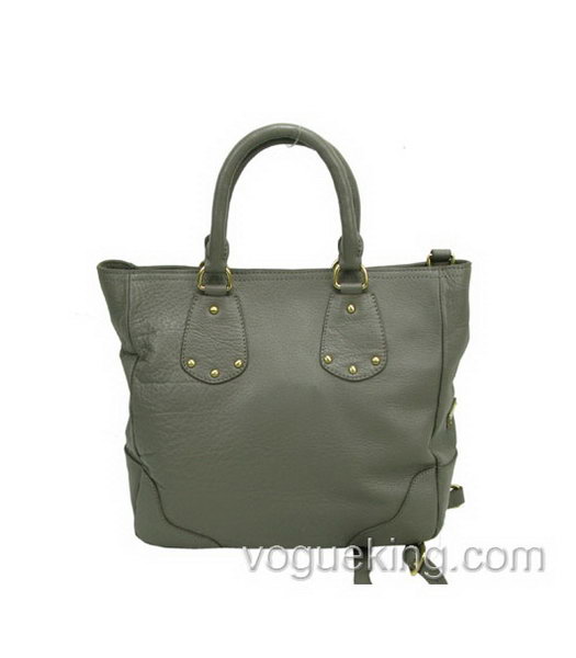 Prada Calfskin Leather Tote Bag Grey-1