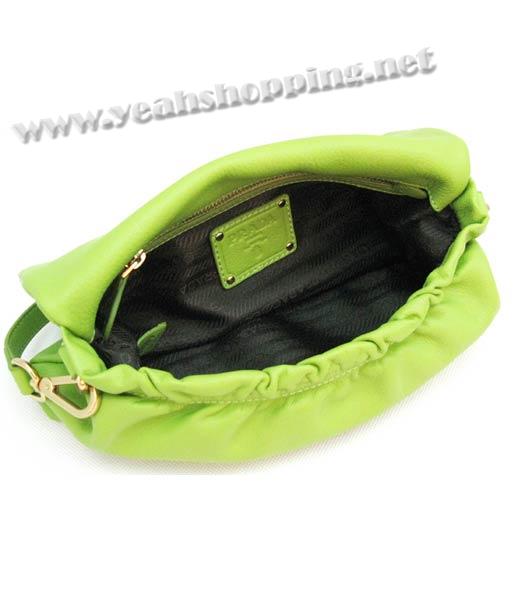 Prada Calfskin Messenger Bag Green-3