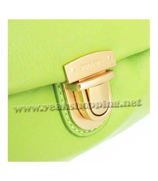Prada Calfskin Messenger Bag Green-4