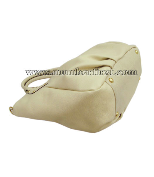 Prada Calfskin Shoulder Bag Light Beige-3
