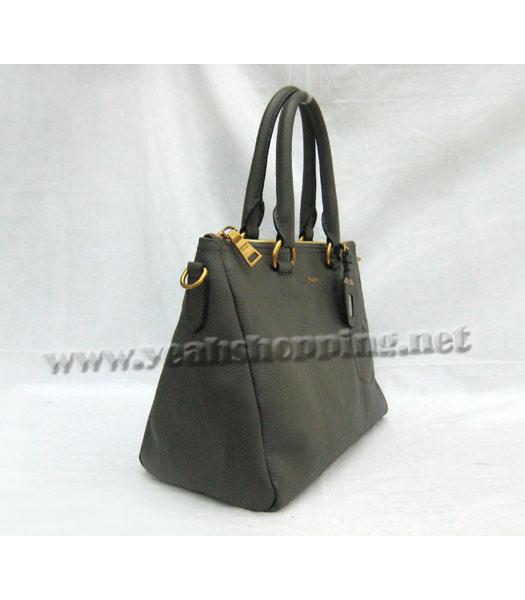 Prada Chain Strap Tote Bag Dark Grey Calfskin_BL0605-2