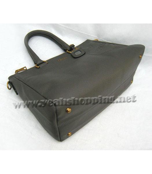 Prada Chain Strap Tote Bag Dark Grey Calfskin_BL0605-3