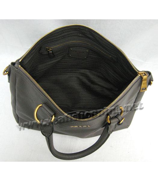 Prada Chain Strap Tote Bag Dark Grey Calfskin_BL0605-4
