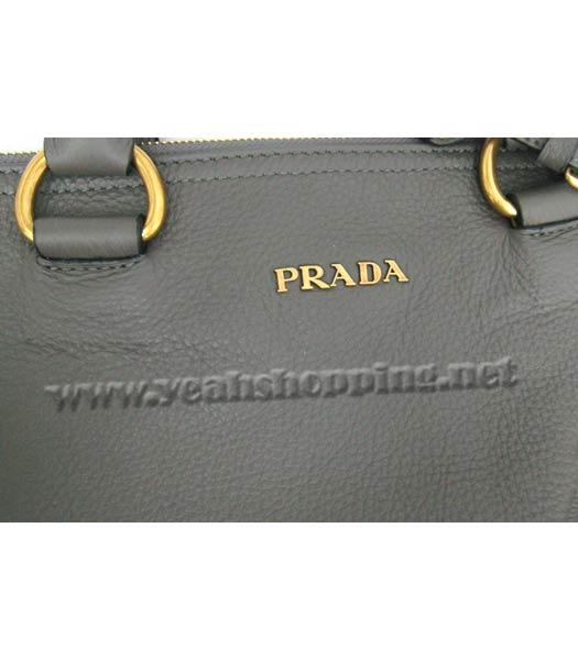 Prada Chain Strap Tote Bag Dark Grey Calfskin_BL0605-5