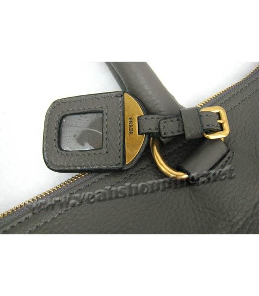 Prada Chain Strap Tote Bag Dark Grey Calfskin_BL0605-6