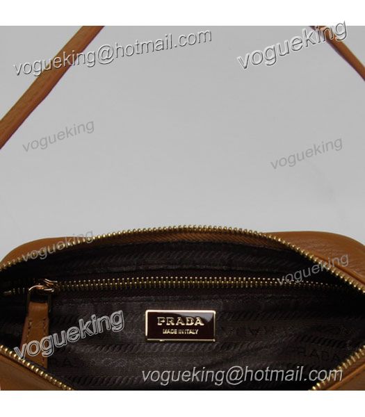 Prada Coffee Leather Shoulder Bag-2