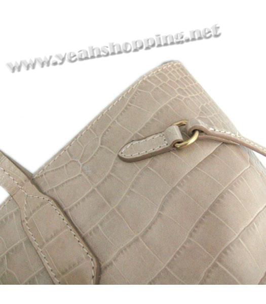 Prada Croco Veins Leather Saffiano Tote Bag Camel-4