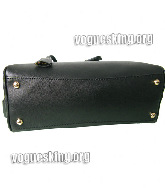 Prada Cross Veins Leather Top Handle Bag Black-4