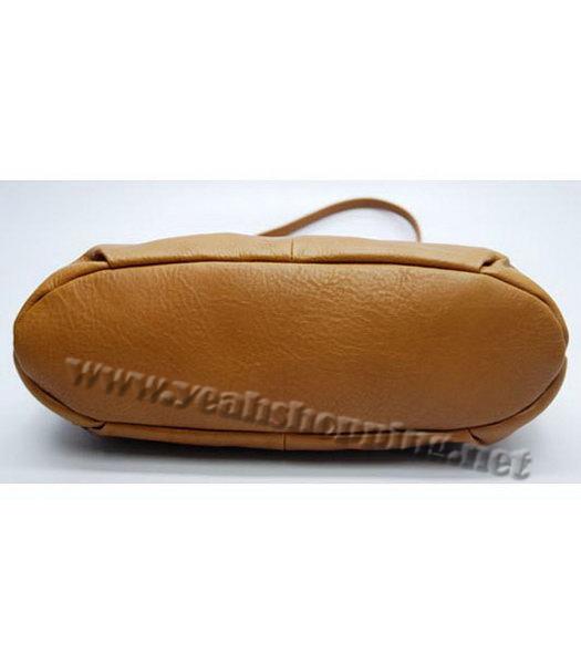Prada  Earth Yellow Leather Tote Bag-5