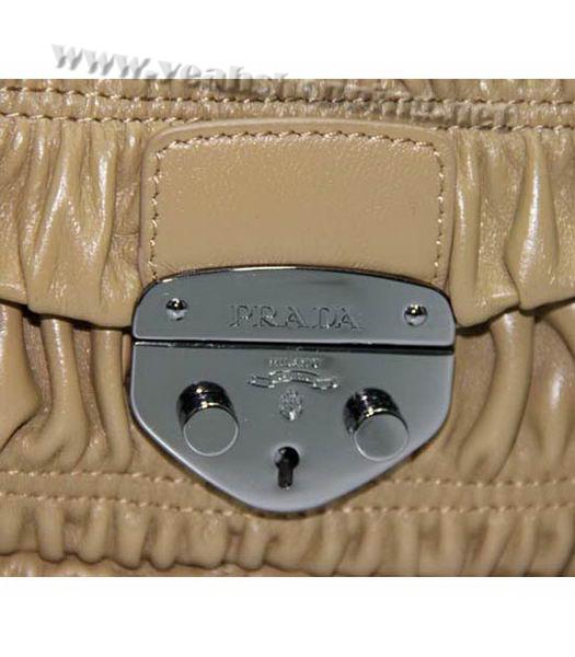 Prada Gaufre Nappa Leather Handbag Apricot-4