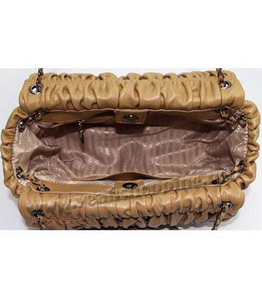 Prada Gaufre Nappa Leather Handbag Apricot-6