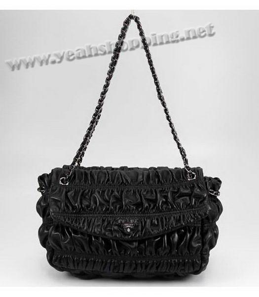 Prada Gaufre Nappa Leather Handbag Black-2