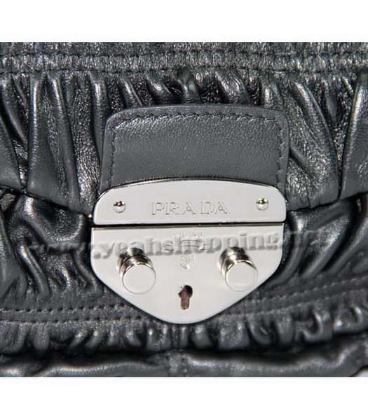 Prada Gaufre Nappa Leather Handbag Black-4