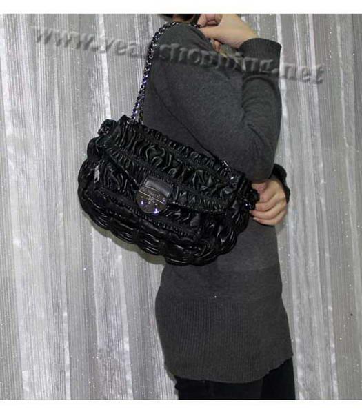 Prada Gaufre Nappa Leather Handbag Black-8