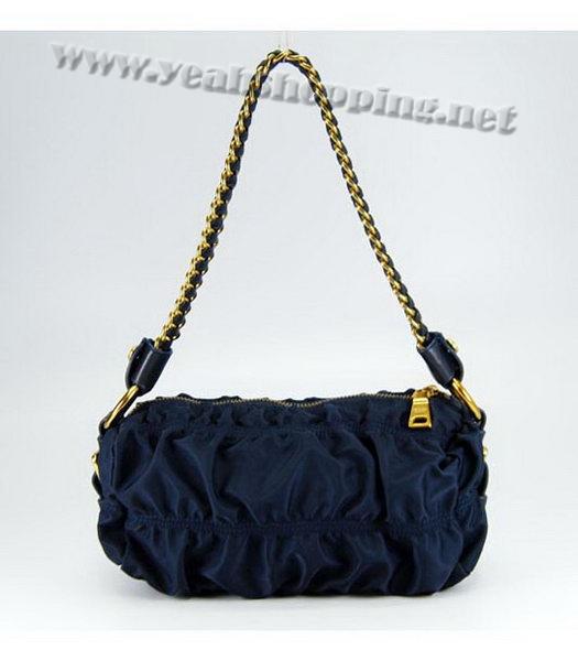 Prada Gaufre Nylon Shoulder Bag in Blue-3