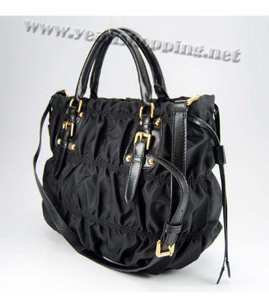 Prada Gaufre Nylon Tote Bag in Black-2