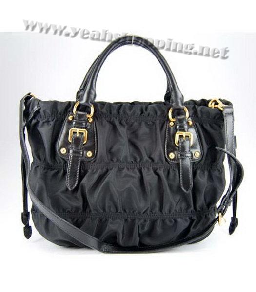 Prada Gaufre Nylon Tote Bag in Black-3