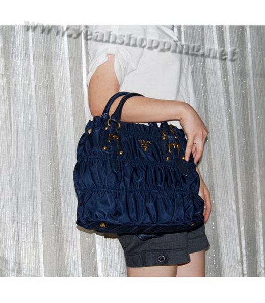 Prada Gaufre Nylon Tote Bag in Blue-8