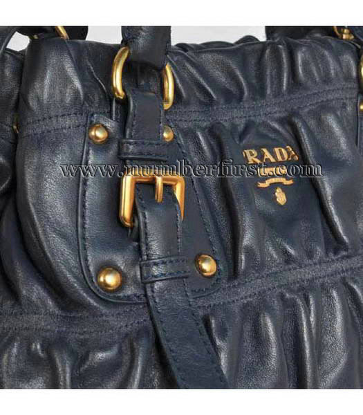 Prada Gaufre Nylon Tote Bag in Dark Blue-1