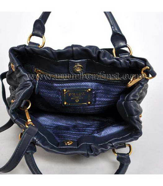 Prada Gaufre Nylon Tote Bag in Dark Blue-6