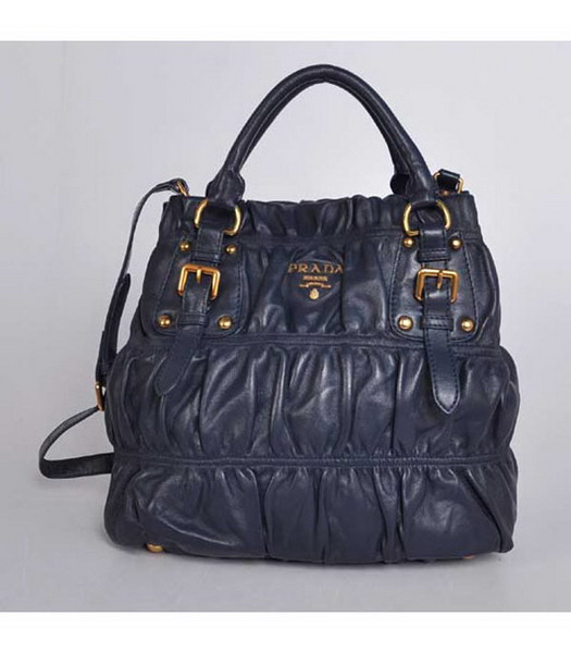 Prada Gaufre Nylon Tote Bag in Dark Blue