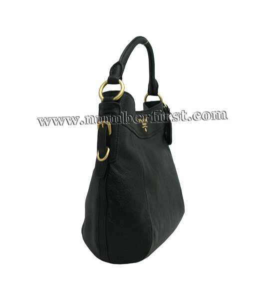 Prada Grained Calf Leather Pale Bag in Black-2
