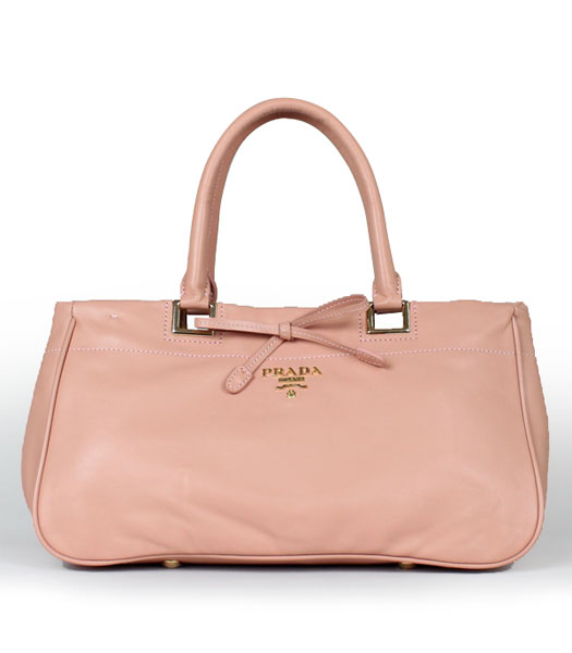 Prada Korea Napa Calfskin Leather Handbag Pink