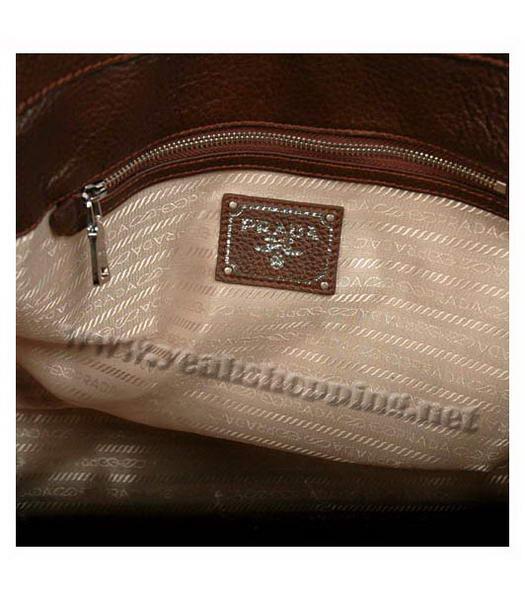 Prada Large Calf Leather Tote Bag Coffee-3
