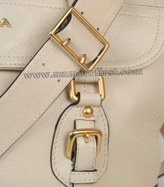Prada Latest Offwhite Calf Leather Handbag-5