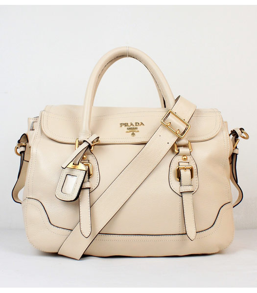 Prada Latest Offwhite Calf Leather Handbag
