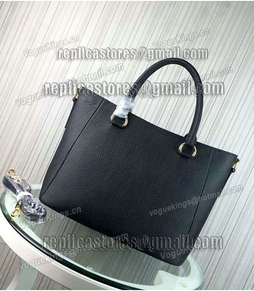 Prada Litchi Veins Cow Leather Handbag BR2969 Black-2