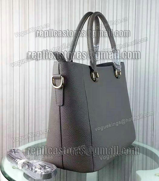 Prada Litchi Veins Cow Leather Handbag BR2969 Grey-1