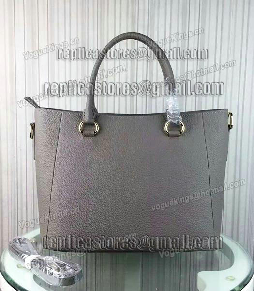 Prada Litchi Veins Cow Leather Handbag BR2969 Grey-2