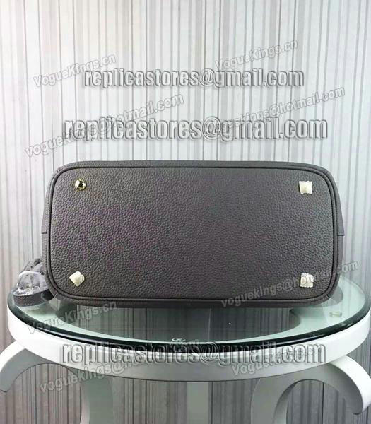 Prada Litchi Veins Cow Leather Handbag BR2969 Grey-3