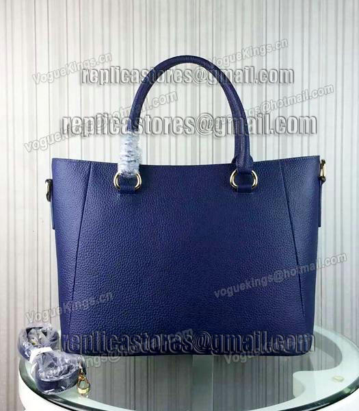 Prada Litchi Veins Cow Leather Handbag BR2969 Sapphire Blue-2